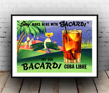 Bacardi vintage advertising for sale  WALTHAM CROSS