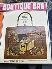 Bolso boutique de madera vintage tono joya bolso TESORO COFRE kit artesanal 1966 segunda mano  Embacar hacia Argentina