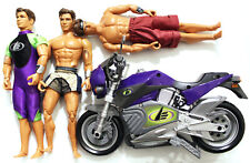Lote de 3 figuras de acción vintage de acero de 12" Mattel Max con motocicleta segunda mano  Embacar hacia Argentina