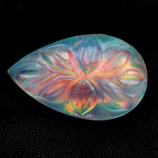 Loose Gemstone Pear Cut 9.65 Carat Natural CERTIFIED Multi-Color Opal for sale  Shipping to South Africa