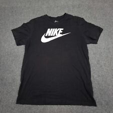Camisa Nike masculina GRANDE preta manga curta algodão logotipo swoosh esporte camiseta tamanho G comprar usado  Enviando para Brazil