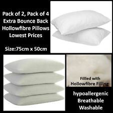 Pack of 2,4 Soft Pillows Extra Filled Bounce Back Hotel Quality White Bed Pillow, used for sale  Shipping to South Africa