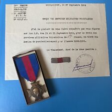 France Lot Croix Services Militaires Volontaires Diplôme Montpellier 1939 Ecrin d'occasion  France