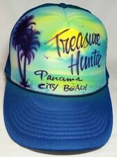 Panama City Beach Trucker Snapback Mesh Hat Cap Treasure Hunter Metal Detecting, used for sale  Shipping to South Africa