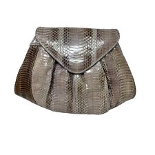 Vintage J Renee Genuine Snake Clutch Handbag Purse Shoulder Bag 80's with strap for sale  Shipping to South Africa
