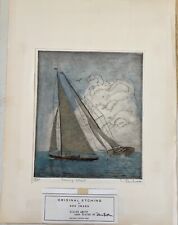 Swann sailboats etching for sale  Laveen