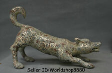 Escultura de estátua de lobo animal feroz porcelana antiga antiga 11,8", usado comprar usado  Enviando para Brazil