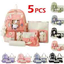 5 Pcs Sets Kids School Backpack Women's Bag Girls Students Bag Rucksack for sale  Shipping to South Africa