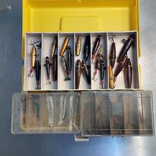 Various Vintage Spey, Spirral Fishing Lures In Game Fishing Tackle Box for sale  Shipping to South Africa