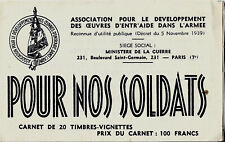 1939 carnet timbres d'occasion  Vesoul