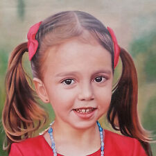 Pintura de retrato personalizada de la foto, pintada a mano pintura al óleo personalizada sobre lienzo segunda mano  Embacar hacia Argentina