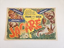 Pôster original 1944 JACARE Frank Buck Jungle Exploitation B-Movie Herald comprar usado  Enviando para Brazil