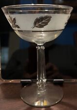 Vintage Libby’s Silver Leaf Champagne Glasses Set Of 8 for sale  Shipping to South Africa