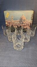Set of 6 Vintage Hand Cut Lead Crystal Whisky Tumblers R.C.R. Italy - New in Box, used for sale  Shipping to South Africa