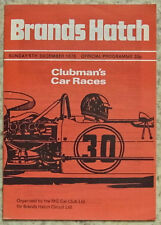 BRANDS HATCH 5 Dec 1976 CLUBMAN'S CAR RACES Programme MGA MGC MGB MIDGET SPIRTE for sale  LEICESTER