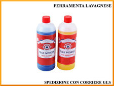 TEAK WONDER combo pack Brightener + Cleaner 1000 ml x 2 usato  Lavagna