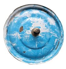 Used, VTG Antique Enamel Ware Lid Only Replacement Blue Swirl Knob Handle for 7" Pot for sale  Shipping to South Africa