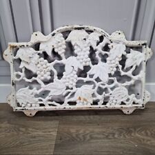Used, Reclaimed Decorative Ornate Cast Iron Floral Bench Chair Back Rest Plate for sale  Shipping to South Africa