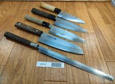 Juego de 5 cuchillos de cocina para chef japonés DEBE SANTOKU TAKOHIKI de Japón JE612 segunda mano  Embacar hacia Argentina