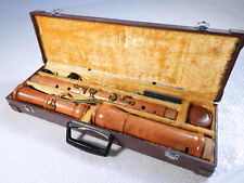 ZEN-ON 5500B Wooden Bass Recorder w/Case Vintage Wind Instrument Japan for sale  Shipping to South Africa