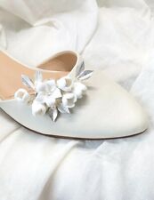 Clipes de sapato de noiva florais de porcelana marfim ouro branco 1 par formatura de casamento | NOVO comprar usado  Enviando para Brazil