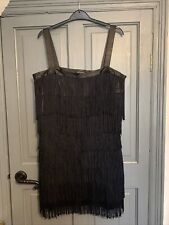 Ladies black fringed for sale  WOLVERHAMPTON