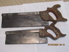 2-Vintage tenon saws carpenter woodwork for sale  Shipping to South Africa