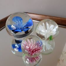Glass flower paperweights for sale  Shipping to Ireland