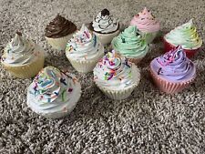 Cupcakes e bolos falsos comida artificial confete cupcakes, adereço fotográfico, não comestível, usado comprar usado  Enviando para Brazil