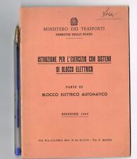 Libretto ferrovie istruzione usato  Italia