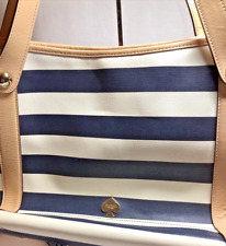 cream tote striped navy for sale  Deltona