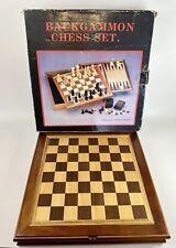 Wooden chess backgammon for sale  PETERBOROUGH