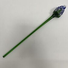 Usado, Coleção Genebra República Tcheca Flor de Vidro Feita à Mão Haste Longa Azul Branco comprar usado  Enviando para Brazil