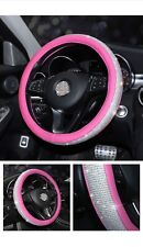 Cubierta de volante de coche rosa estrás cristal brillante 15"" accesorios para automóviles segunda mano  Embacar hacia Argentina