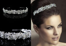 Used, Twinkling Full Crystal Flower Leaf Wedding Bridal Flower Girl Tiara Crown for sale  Shipping to South Africa