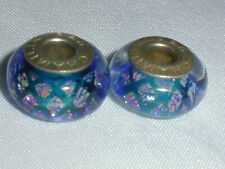 2 CHAMILIA BLUE OPULENCE MURANO BEADS- 2410- 0007! for sale  The Villages