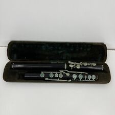 Flauta antiga vintage com estojo rígido vitoriano 3 peças musical raro comprar usado  Enviando para Brazil