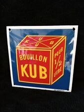 plaque émaillée  publicitaire  BOUILLON KUB, occasion d'occasion  Aurillac