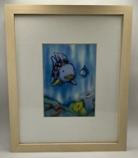 Rainbow Fish Marcus Pfister Thinking Picture Framed Matted Wall Art Dec' 2005 for sale  Shipping to South Africa