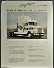 1995-1996 Freightliner Truck Brochure Sheet FLD 112 Sleeper Cab Nice Original for sale  Shipping to United Kingdom