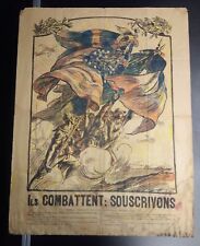 Ancienne affiche Guerre 1914 1918 signée Document militaire FRANCE, occasion d'occasion  Saint-Savinien
