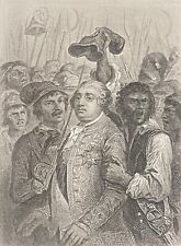 Luis XVI Rey de Francia y La Popular Aux Tullerías 1792 Revolución Grabado 1840 comprar usado  Enviando para Brazil