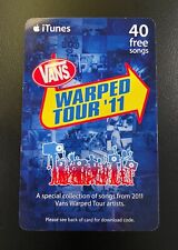 Tarjeta coleccionable iTunes 2011 Vans Warped Tour caducada excelente estado segunda mano  Embacar hacia Argentina