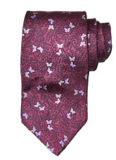 Gravata masculina 100% seda com estampa de borboletas Euro-Tie 3,75" comprar usado  Enviando para Brazil