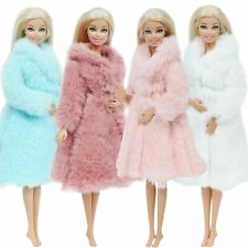 Barbie Princess Fur Coat Dress Accessories Clothes for Barbie Dolls Toys NEW, used for sale  LONDON
