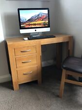 Desk solid oak for sale  LEIGH-ON-SEA