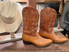 DAVID EDEN, Men’s 12EE, TAN COGNAC GENUINE OSTRICH & Leather WESTERN BOOTS, used for sale  Shipping to South Africa