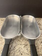 Vintage Miracle Maid Cookware G2 Hinged Folding Aluminum Omelet Fish Pan, used for sale  Shipping to South Africa