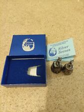 Two Silver Scenes Collectable Thimbles. Silver plated pewter, used for sale  PORTSMOUTH