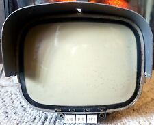 1961 Sony Portable Television 8-301W Working W/Full Deflection Sun Shield  for sale  Shipping to South Africa